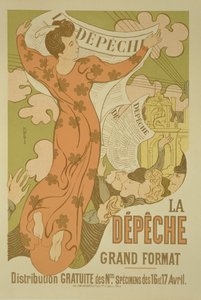 Riproduzione di un poster pubblicitario del giornale 